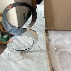 Silver Number 8 Table Decor